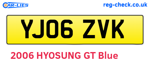 YJ06ZVK are the vehicle registration plates.
