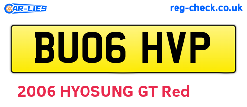 BU06HVP are the vehicle registration plates.