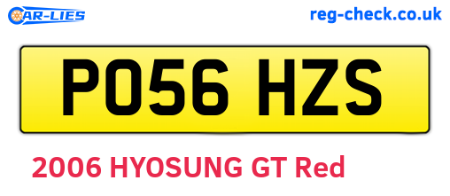 PO56HZS are the vehicle registration plates.
