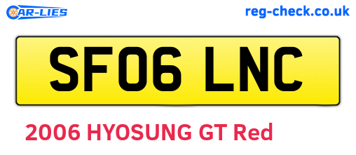 SF06LNC are the vehicle registration plates.