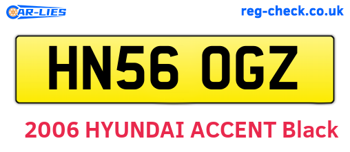 HN56OGZ are the vehicle registration plates.