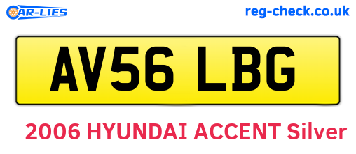 AV56LBG are the vehicle registration plates.