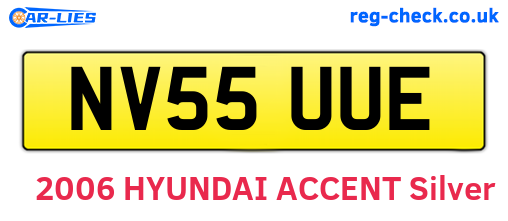 NV55UUE are the vehicle registration plates.