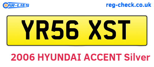 YR56XST are the vehicle registration plates.