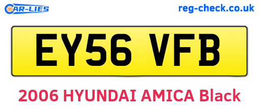 EY56VFB are the vehicle registration plates.