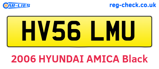 HV56LMU are the vehicle registration plates.