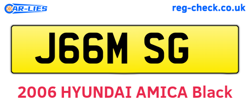 J66MSG are the vehicle registration plates.