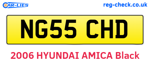 NG55CHD are the vehicle registration plates.