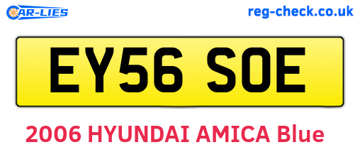 EY56SOE are the vehicle registration plates.