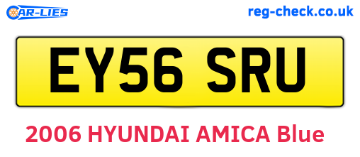 EY56SRU are the vehicle registration plates.