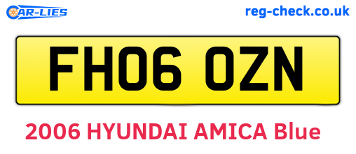 FH06OZN are the vehicle registration plates.