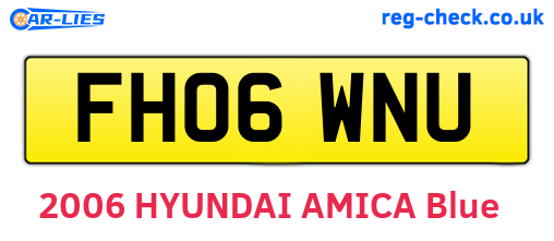 FH06WNU are the vehicle registration plates.