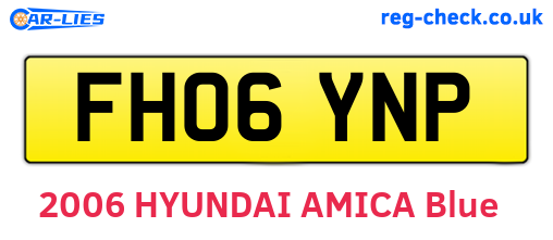 FH06YNP are the vehicle registration plates.