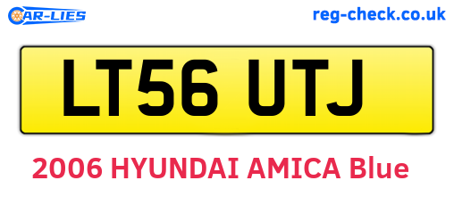 LT56UTJ are the vehicle registration plates.