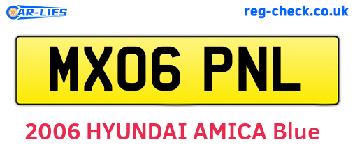 MX06PNL are the vehicle registration plates.