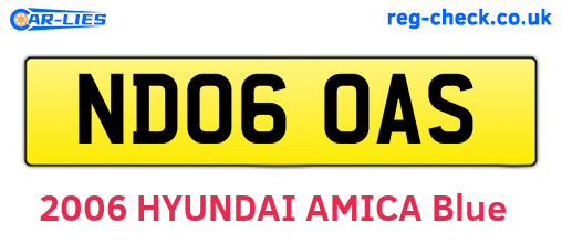 ND06OAS are the vehicle registration plates.