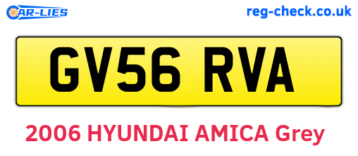 GV56RVA are the vehicle registration plates.