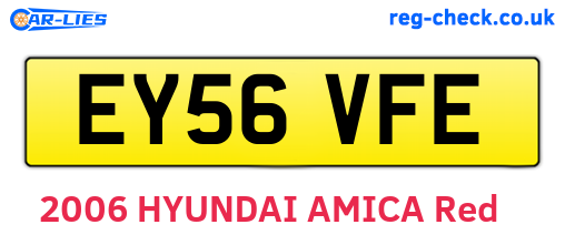 EY56VFE are the vehicle registration plates.