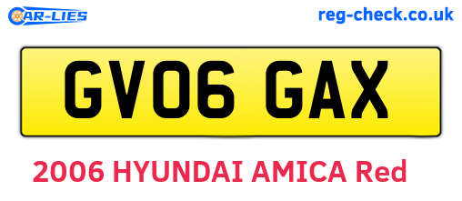GV06GAX are the vehicle registration plates.