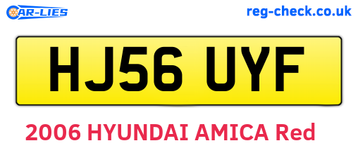 HJ56UYF are the vehicle registration plates.