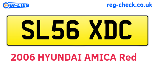 SL56XDC are the vehicle registration plates.