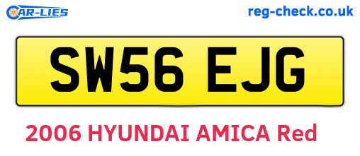 SW56EJG are the vehicle registration plates.