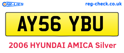 AY56YBU are the vehicle registration plates.