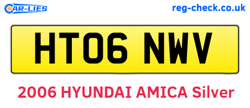 HT06NWV are the vehicle registration plates.