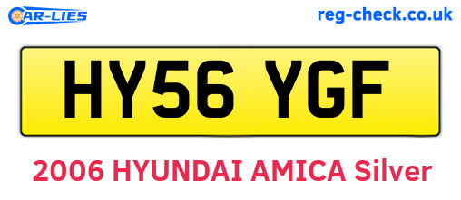 HY56YGF are the vehicle registration plates.