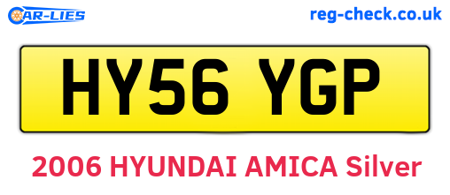 HY56YGP are the vehicle registration plates.