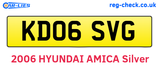 KD06SVG are the vehicle registration plates.