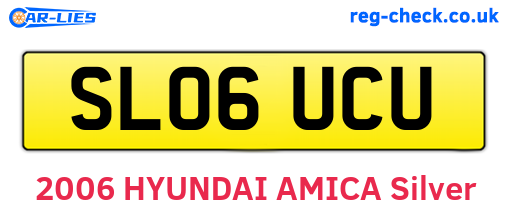 SL06UCU are the vehicle registration plates.