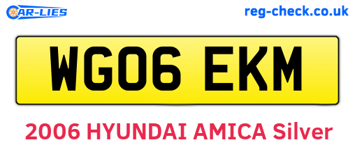 WG06EKM are the vehicle registration plates.