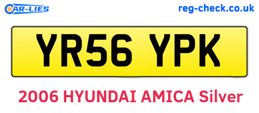 YR56YPK are the vehicle registration plates.