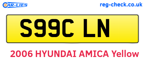 S99CLN are the vehicle registration plates.