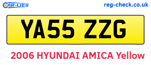 YA55ZZG are the vehicle registration plates.