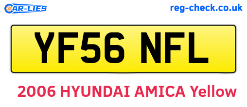 YF56NFL are the vehicle registration plates.