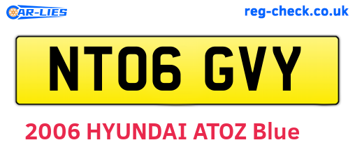 NT06GVY are the vehicle registration plates.