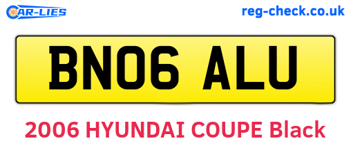 BN06ALU are the vehicle registration plates.