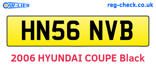 HN56NVB are the vehicle registration plates.