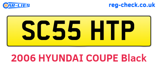 SC55HTP are the vehicle registration plates.