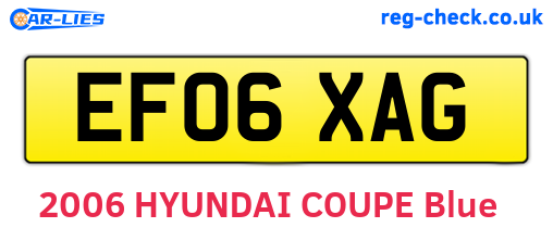 EF06XAG are the vehicle registration plates.