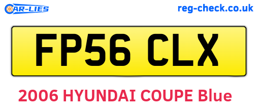 FP56CLX are the vehicle registration plates.