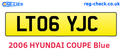 LT06YJC are the vehicle registration plates.