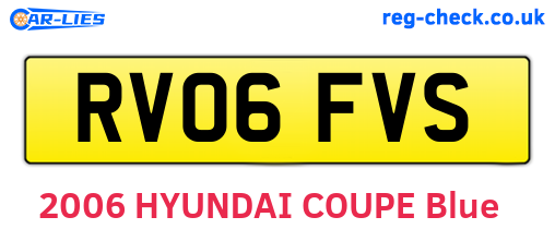 RV06FVS are the vehicle registration plates.