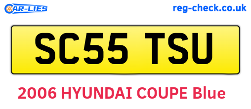 SC55TSU are the vehicle registration plates.