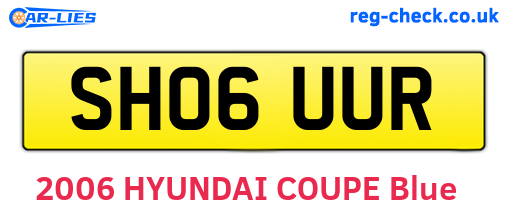 SH06UUR are the vehicle registration plates.