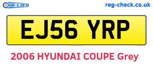 EJ56YRP are the vehicle registration plates.