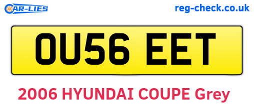 OU56EET are the vehicle registration plates.