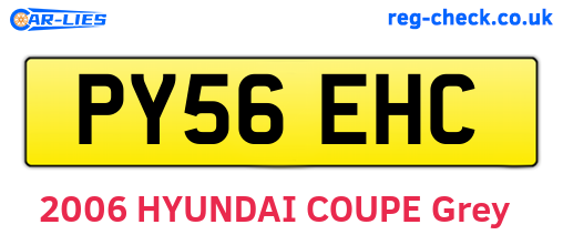 PY56EHC are the vehicle registration plates.